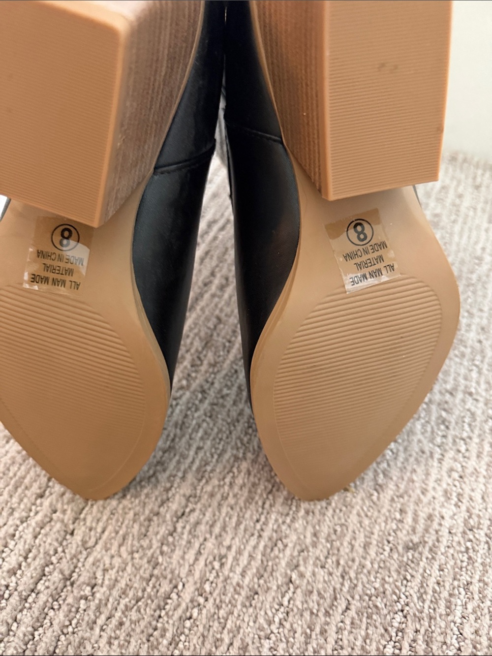 Soda Black and Tan Western Ankle Boots - Picture 6 of 7